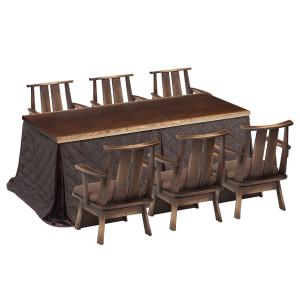 こたつ ハイタイプ ダイニング コタツ 炬燵 幅180cm ナチュラル シンプル 重厚感 高級感 家具調こたつ [日向 180 8点セット] (こたつ/チェア6脚/布団)