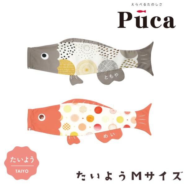 初節句 鯉のぼり 新プーカ Puca たいよう Mサイズ 0.8m グレー/600-938 レッド/...