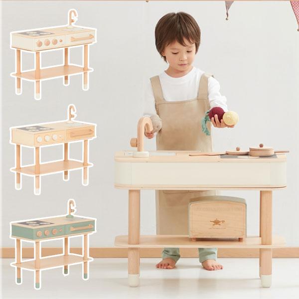 [コロコロキッチン]おままごと キッチン ごっこ遊び おもちゃ 台所 インテリア 木製 チェスト サ...