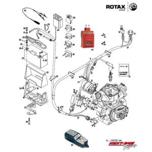 部品番号34・37　ROTAX-MAXバッテリーチャージャー　ASSY