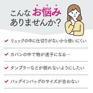 バッグインバッグ リュック サイズ レディース...の詳細画像1