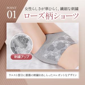 ショーツ ハイウエスト コットン レディース ...の詳細画像3