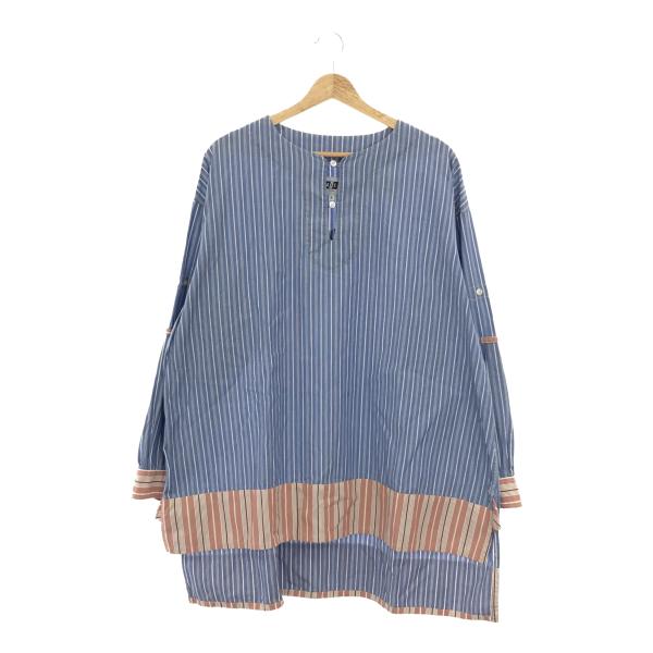 Aie エーアイイー 【men956D】 プルオーバー ストライプロングシャツ TOPS メンズ S...