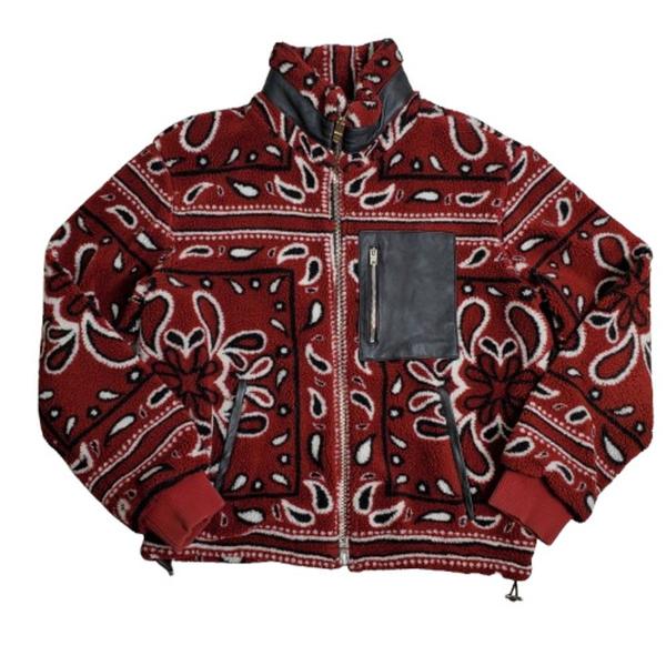 AMERI 【men1928D】 アメリ 22AW Printed Bandana Polar Fl...