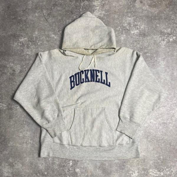 Champion 【men279U】 80&apos;s RW フードスウェット LARGE BUCKNELL...