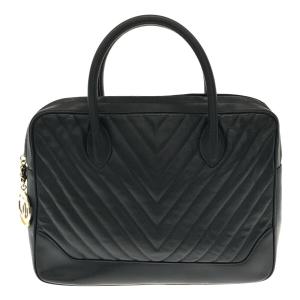 CHANEL シャネル 【lay2964D】 Vステッチ キャビアスキン ブリーフケース ハンドバッグ ビジネス ココマーク ゴールド金具 レディース VA｜next51-mikunigaoka