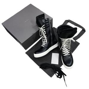 Rick Owens 【men3295I】 CARGO BASKET カーゴバスケット レザースニーカー シューズ ブーツ RU01B1899LPO 未使用 定価172,700円 AR｜next51-mikunigaoka