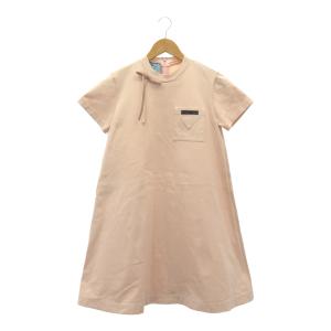 PRADA プラダ 【lay318V】 ポケTチュニックワンピース 33540 Aライン 三角ステッチ リボン コンシールファスナー 36 ピンク レディース VA
