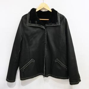 BALMAIN (バルマン) 【lay4917】 ベビーラムジャケット 羊革 ブラック 無地 レディース LU｜next51-mikunigaoka