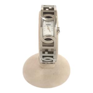 【稼働品】FENDI 660L バングル レディース腕時計 ホワイト文字盤 QZ FENDI（フェンディ） オロロジ レディース 腕時計 660L スクエア 白