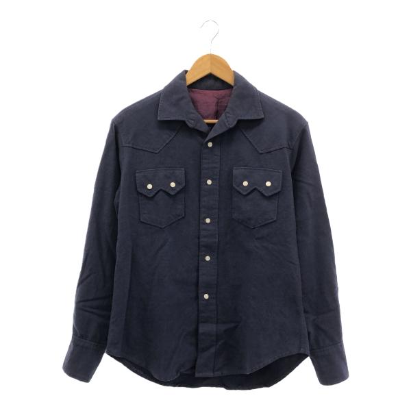 Unknown 【men5648D】 ~60's ウールウェスタンシャツ 馬蹄ボタン ヨーク 長袖シ...