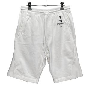 Y-3 【men2902I】 19SS DY7195 NEW CLASSIC SHORTS IN CORE WHITE ロゴプリント刺繍スウェットイージーハーフパンツ Yohji Yamamoto AR｜next51-mikunigaoka