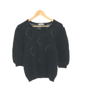 YVES SAINT LAURENT イヴ・サンローラン 【lay4116D】 スパンコールデザインニット Knit セーター 長袖 レディース ヴィンテージ CH｜next51-mikunigaoka