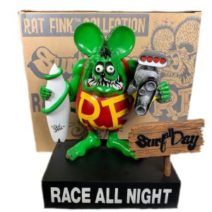 RAT FINK ラットフィンク 【men246AH】 Surf All Day RACE ALL NIGHT スタチュー フィギュア ドール ホットロッド コレクション AG｜next51-mikunigaoka