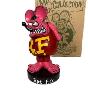 RAT FINK ラットフィンク 【men241AH】 NODDING DOLL PINK LARGE ナディングドール フィギュア USED AG｜next51-mikunigaoka