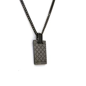 GUCCI（グッチ） ネックレス プレート ダブルボールチェーン シルバー