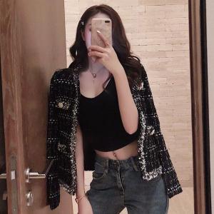 アウター ツイードジャケット ツイード ジャケット ノーカラー