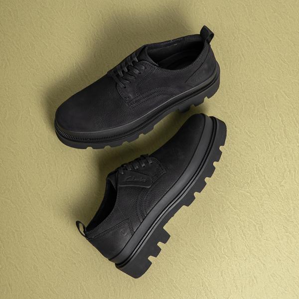 Clarks クラークス BADELL LACE バデルレース 26176087 ブラックヌバック ...