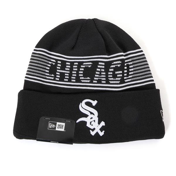ニット帽 シカゴ ホワイトソックスNEW ERA ニューエラ ブラック