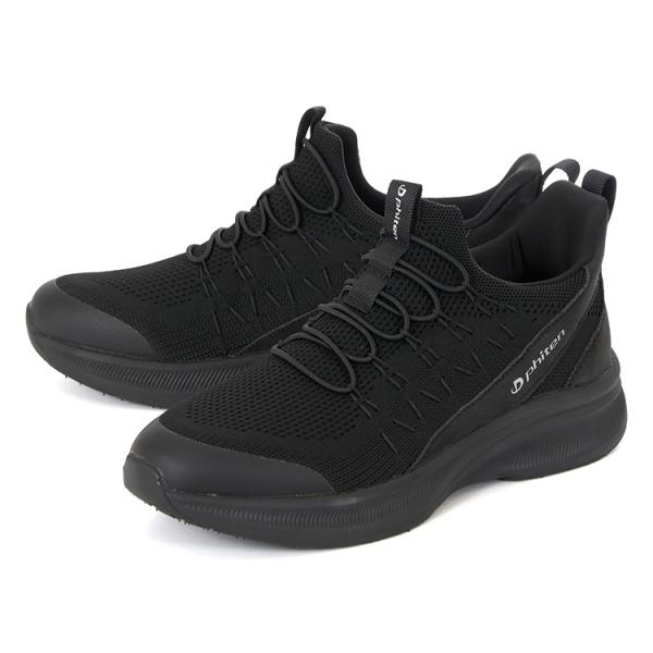 phiten ファイテン メンズ スリッポンスニーカー PHM-001 ブラック/ブラック