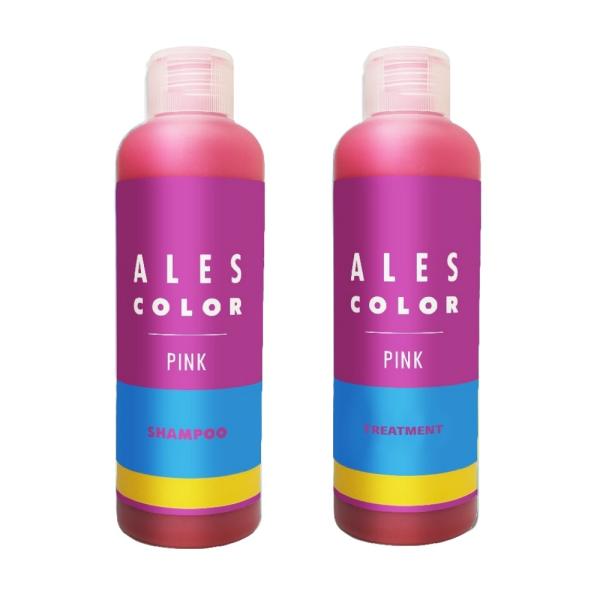 アレスカラー ピンクシャンプー＆トリートメント ALES color pink 200ml/カラーケ...