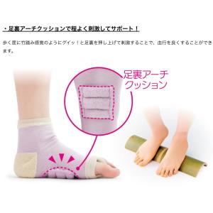 かかとシルクの足指リラソックス ラベンダー か...の詳細画像3