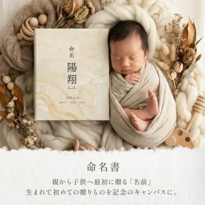 【大理石柄で鮮やかに彩る】命名書 出産祝い 大...の詳細画像2
