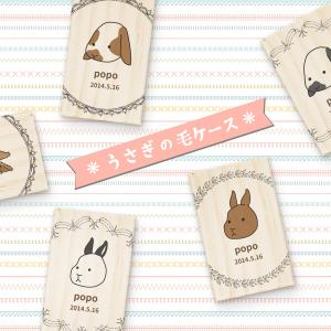 【名入れ無料】うさぎの毛ケース リース イラス...の詳細画像1