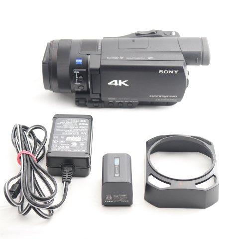 SONY ビデオカメラ FDR-AX100 4K 光学12倍 ブラック Handycam FDR-A...