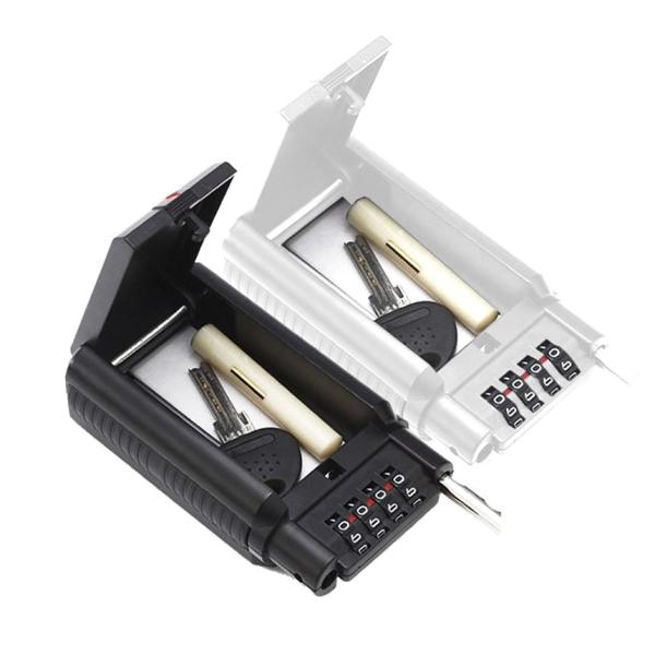 ダイヤル式 キーボックス 南京錠 4桁 南京錠 ビニール保護付き 貴重品 収納 鍵入れ 鍵収納 キー...