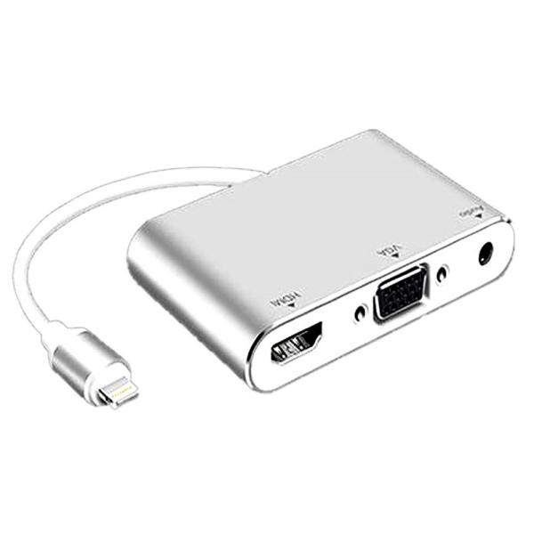 2画面出力 HDMI/VGA 変換 アダプタ HDMI iPhone iPad ipod 対応 ケー...