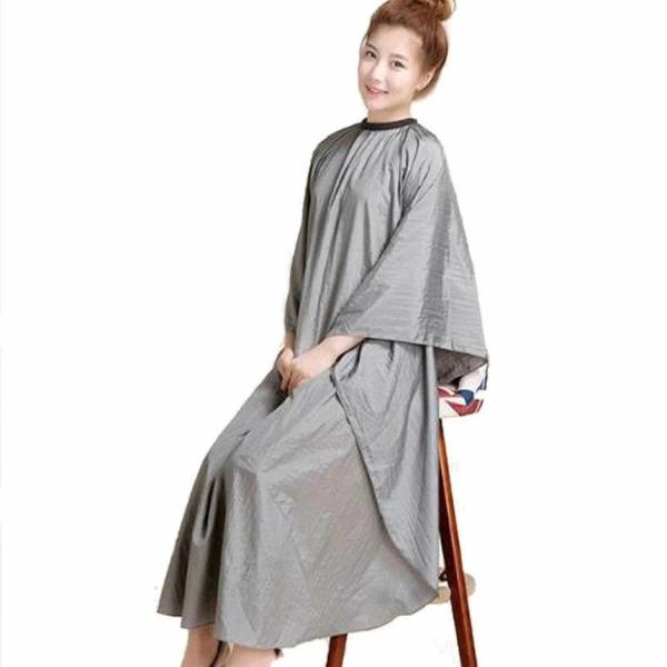 散髪ケープ カリスマクロス グレー 美容院 散髪 カット カラークロス 自宅 本格 大きい 大判サイ...