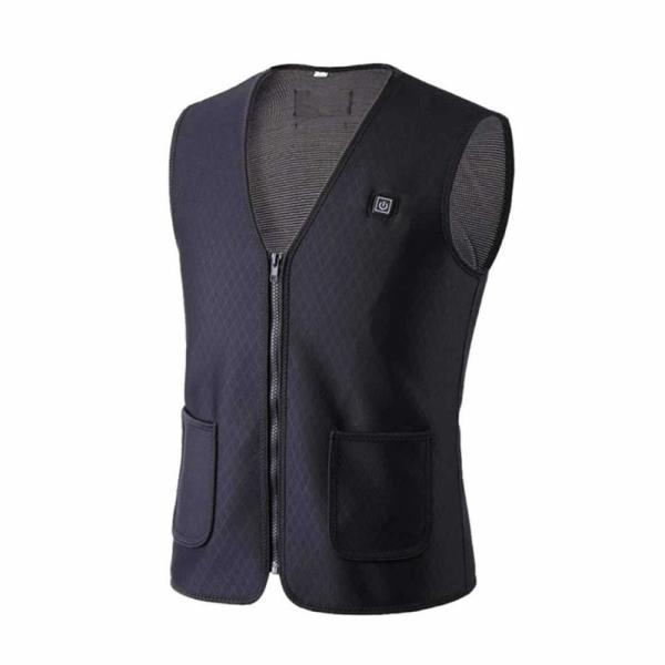 ヒーターベスト Lサイズ 男女兼用 給電式 ぽかぽか あたたかい 電熱 発熱 加熱ベスト お手入れ簡...