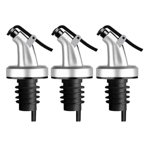 ボトル ポアラー スイッチキャップ オイルボトル ヒンジ フタ付き オリーブオイル 酒 カクテル ダ...