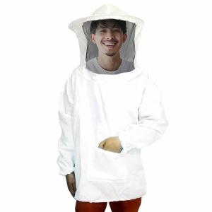 養蜂用 蜂防護服 白 フェイスネット付 蜂巣 害虫駆除