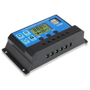 ソーラーチャージコントローラー 30A 12V/24V LCD 鉛蓄電池 車