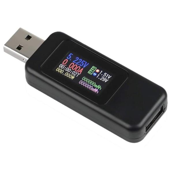 USBチェッカー電圧 電流テスター 5.1A 30V 電圧計メーター デジタル USB マルチメータ...