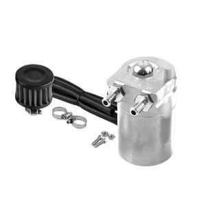 汎用 オイルキャッチタンク 300ml シルバー 円柱型