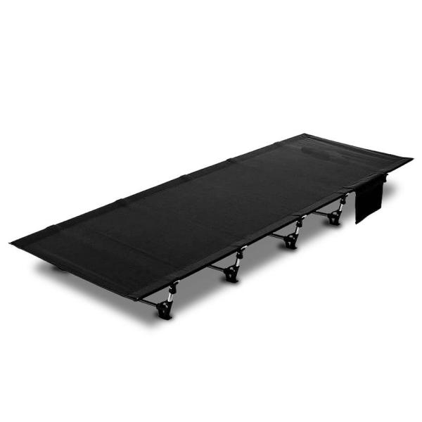 2個セット アウトドア ベッド グレー コット ロータイプ 組立式 耐荷重150kg ポータブルコッ...