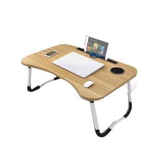 折畳式 ラップトップ デスク ブラウン ベッド 机 ローテーブル