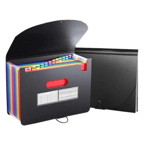 書類収納ファイル 750枚収納 A4 13ポケット 書類ケース 大容量 持ち運び じゃばら 書類整理...