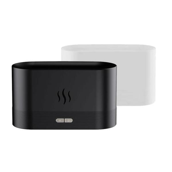 加湿器 卓上 ゆらぎ 炎 LED照明 小型 180ml アロマ加湿器 エッセンシャルオイル ランプ ...