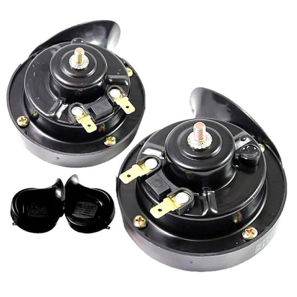 5個セット 爆音 ヨーロピアン 24Vタイプ 電子ホーン 快音 クラクション 24V ブラック ハー...