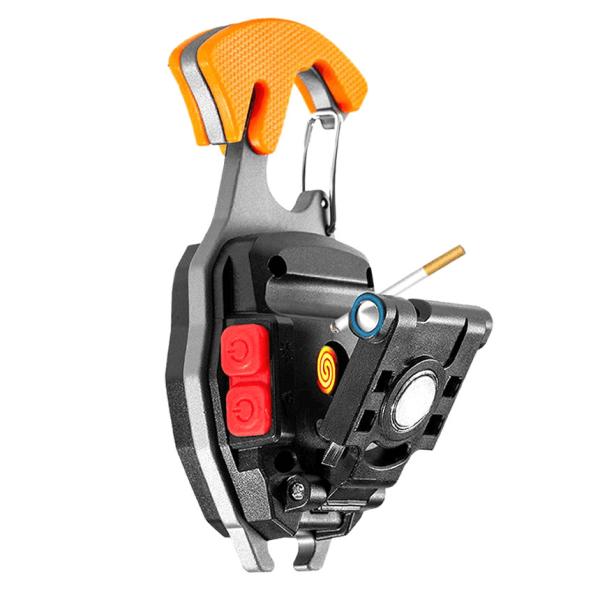 マルチツール LEDライト 作業灯 ドライバー 電熱式 ライター マグネット 栓抜き カラビナ US...