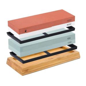 両面砥石 セット 包丁 面直し 400/1000 3000/8000 研ぎ石 補助具 家庭