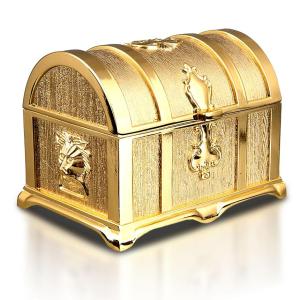伝説の黄金宝箱 獅子 トレジャーボックス ゴールド アンティーク調