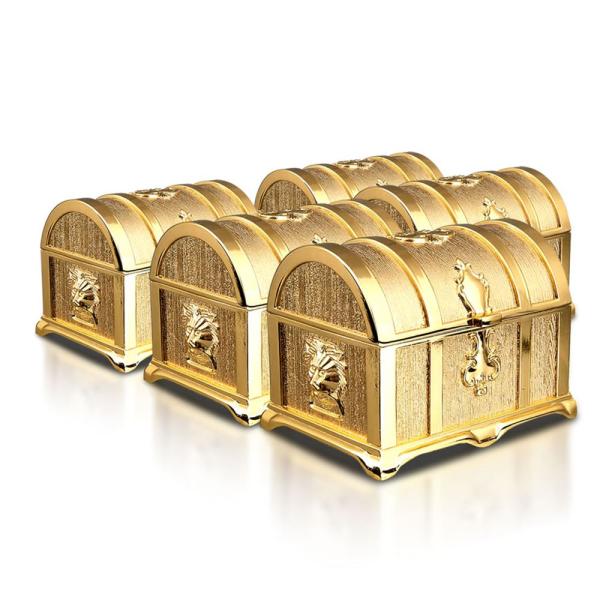 5個セット 伝説の黄金宝箱 獅子 トレジャーボックス アンティーク調　収納箱 玩具 おもちゃ 化粧 ...