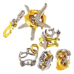 知恵の輪 6種類入り 2セット 脳が美しくなる IQ 南海パズル 立体パズル