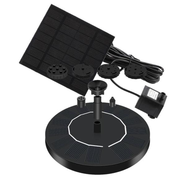 ソーラーポンプ 噴水 屋外 1.5w ガーデン用噴水 丸型太陽噴水ポンプ 屋外 太陽光充電 水面 設...