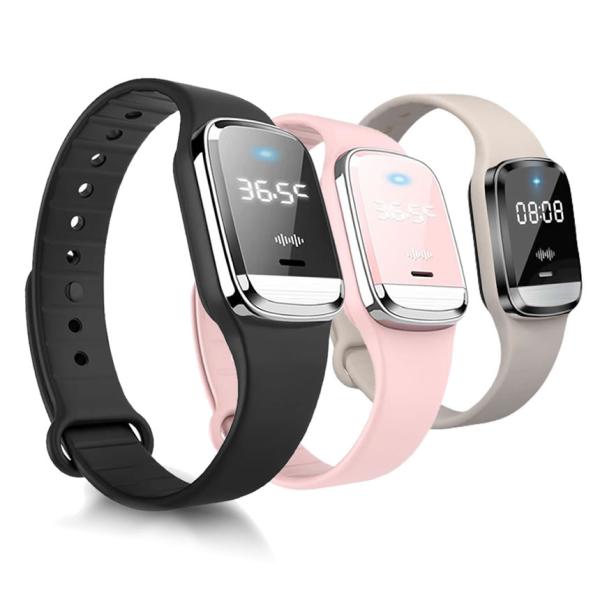 2個セット 超音波ブレスレット 多機能 蚊よけ スマートウォッチ 超音波 腕時計 温度計 防水性能 ...